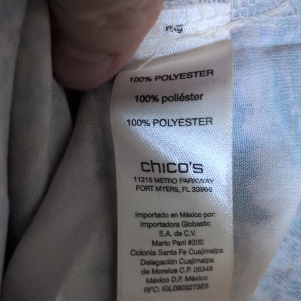Chico Size 3 (16XL) Women's‎ 100% Polyester Casual Shirt Multicolored warm tones - Picture 4 of 10